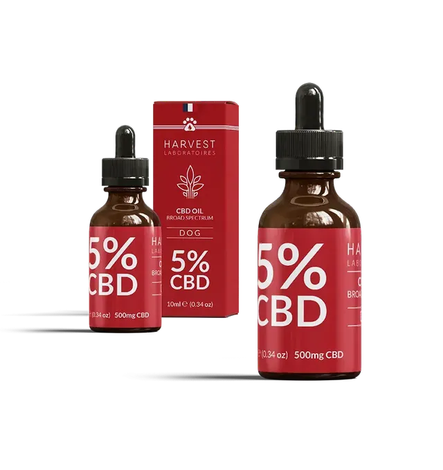 Harvest Laboratories Pack CBD Bien-Être Chien 2x huile 5% bœuf
