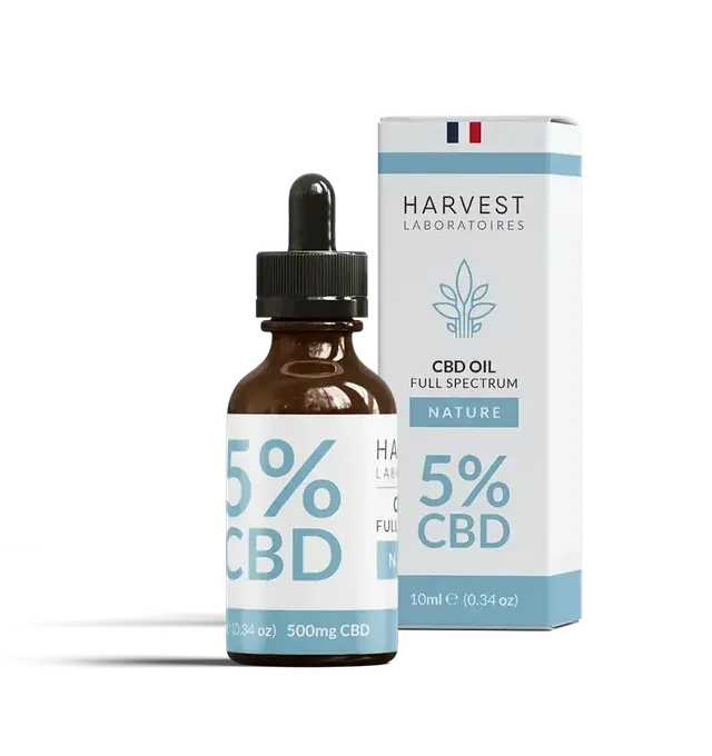 Harvest Laboratories Huile CBD Full Spectrum 5% Naturel 10 ml