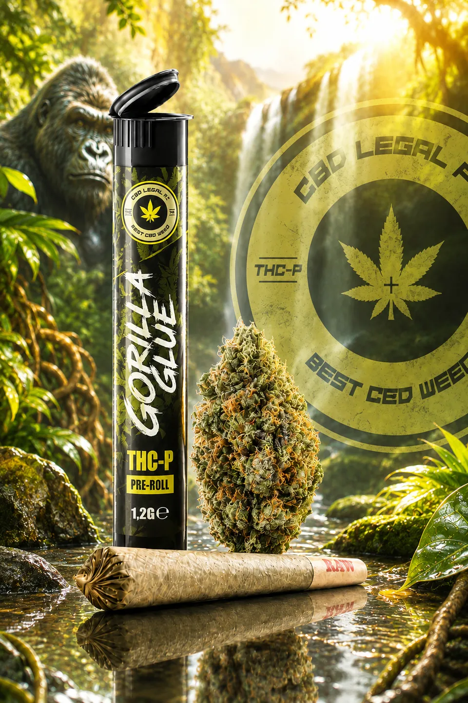 CBDLegalPT Coleção Premium Pré-roulé THC-P Gorilla Glue 1,2 g