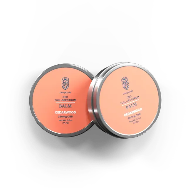 Hemplucid Topicals baume corps CBD cèdre spectre complet