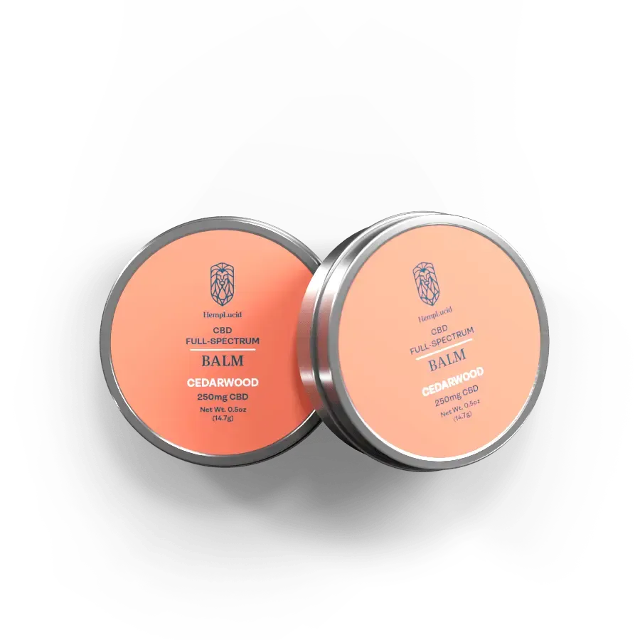 Hemplucid Topicals baume corps CBD cèdre spectre complet