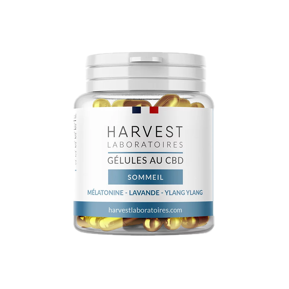Harvest Laboratories Gélules CBD CBN Sommeil mélatonine 30