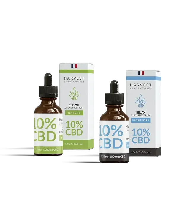 Harvest Laboratories Packs Pack CBD Stress huile 2x10ml relax 10%
