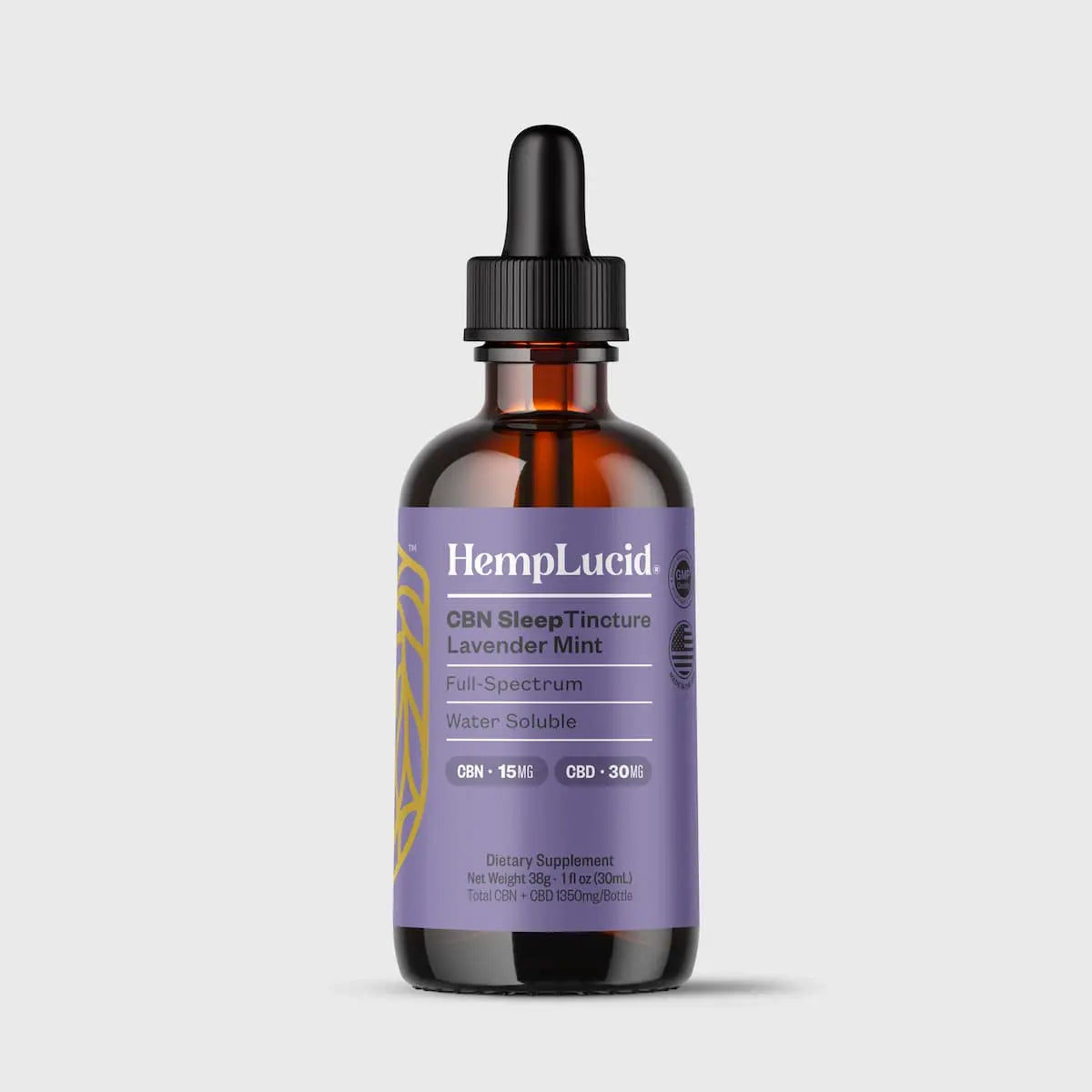 Hemplucid CBD Sleep huile CBD lavande menthe 1350 mg