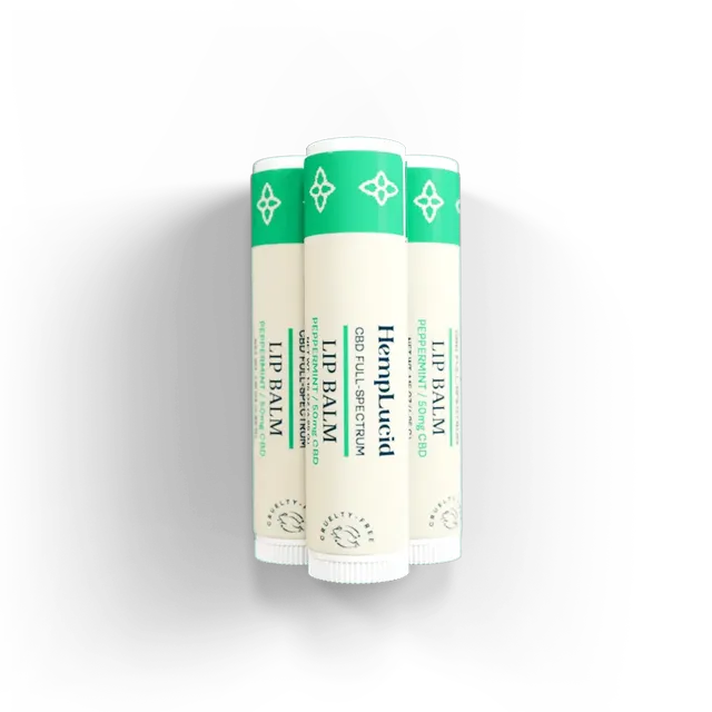 Hemplucid Topicals baume lèvres CBD menthe lot 3