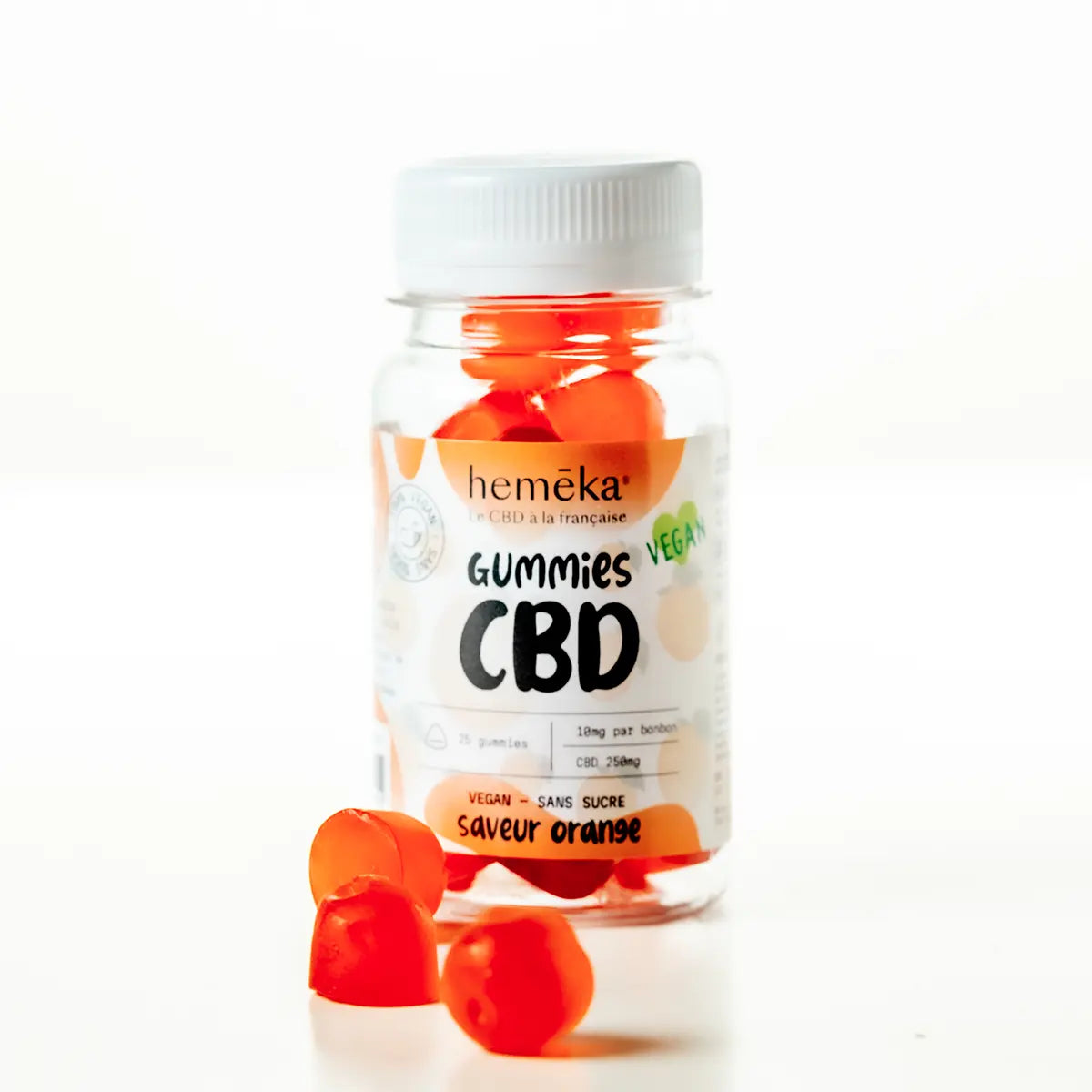 Hemēka Gummies CBD orange 10mg 25 gummies 250mg