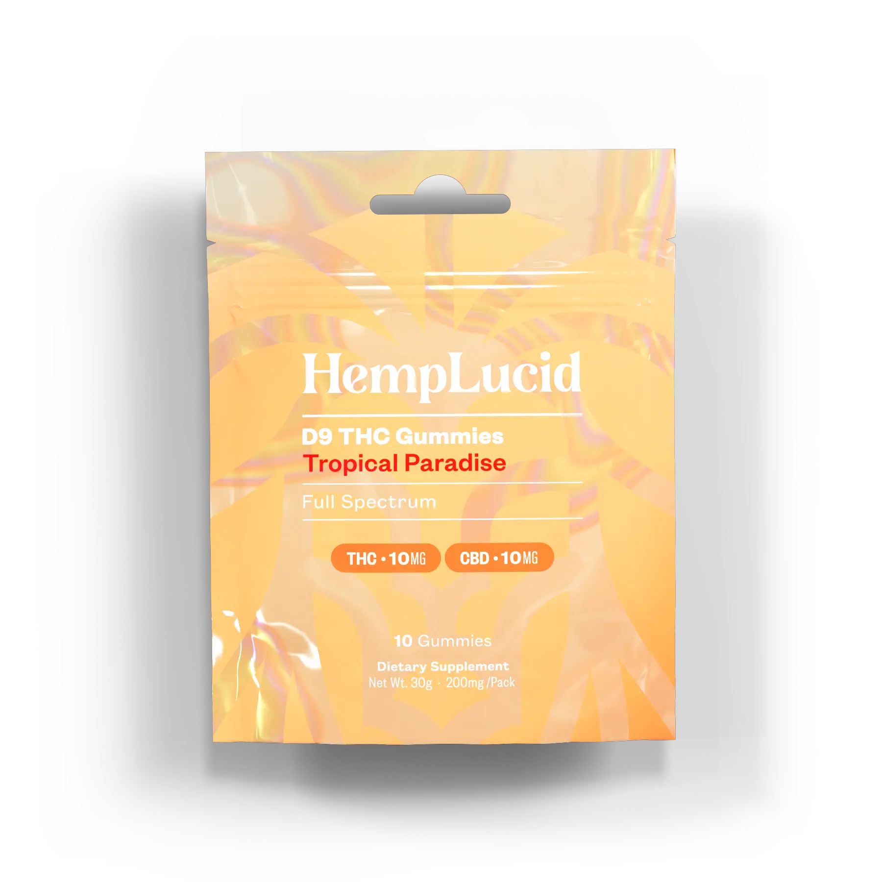 Hemplucid Tropical Paradise gommes THC 10mg CBD 10mg 10 pièces