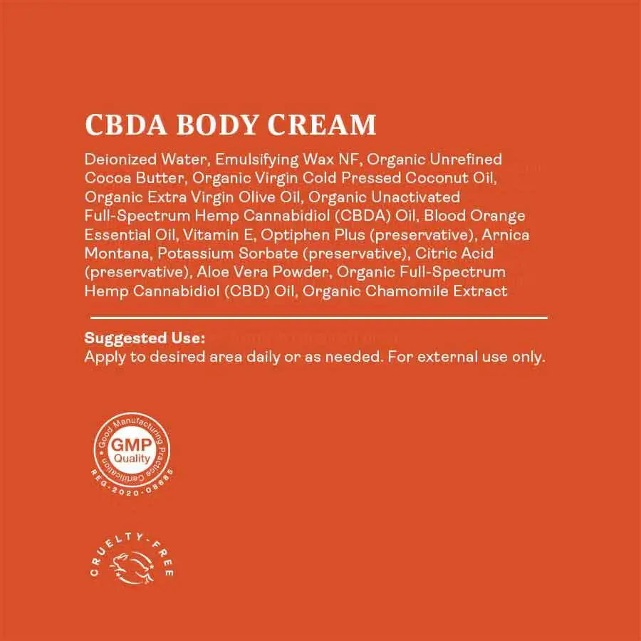 Hemplucid Topicals Crème Corps CBDA CBD 1000mg aloe vera
