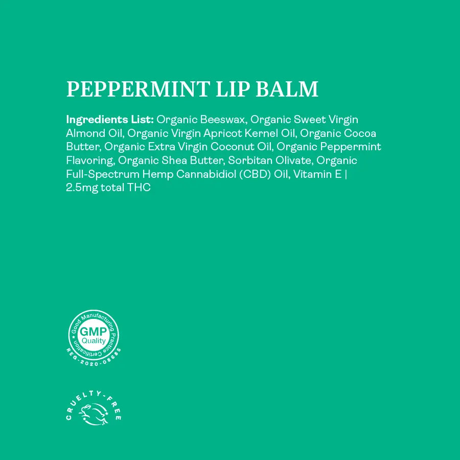 Hemplucid baume à lèvres CBD menthe 50mg full-spectrum