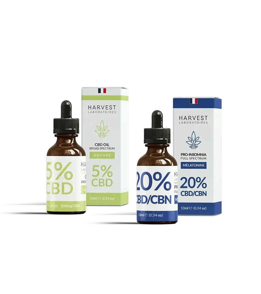 Harvest Laboratories Pack CBD Nuit Paisible 2 huiles sommeil