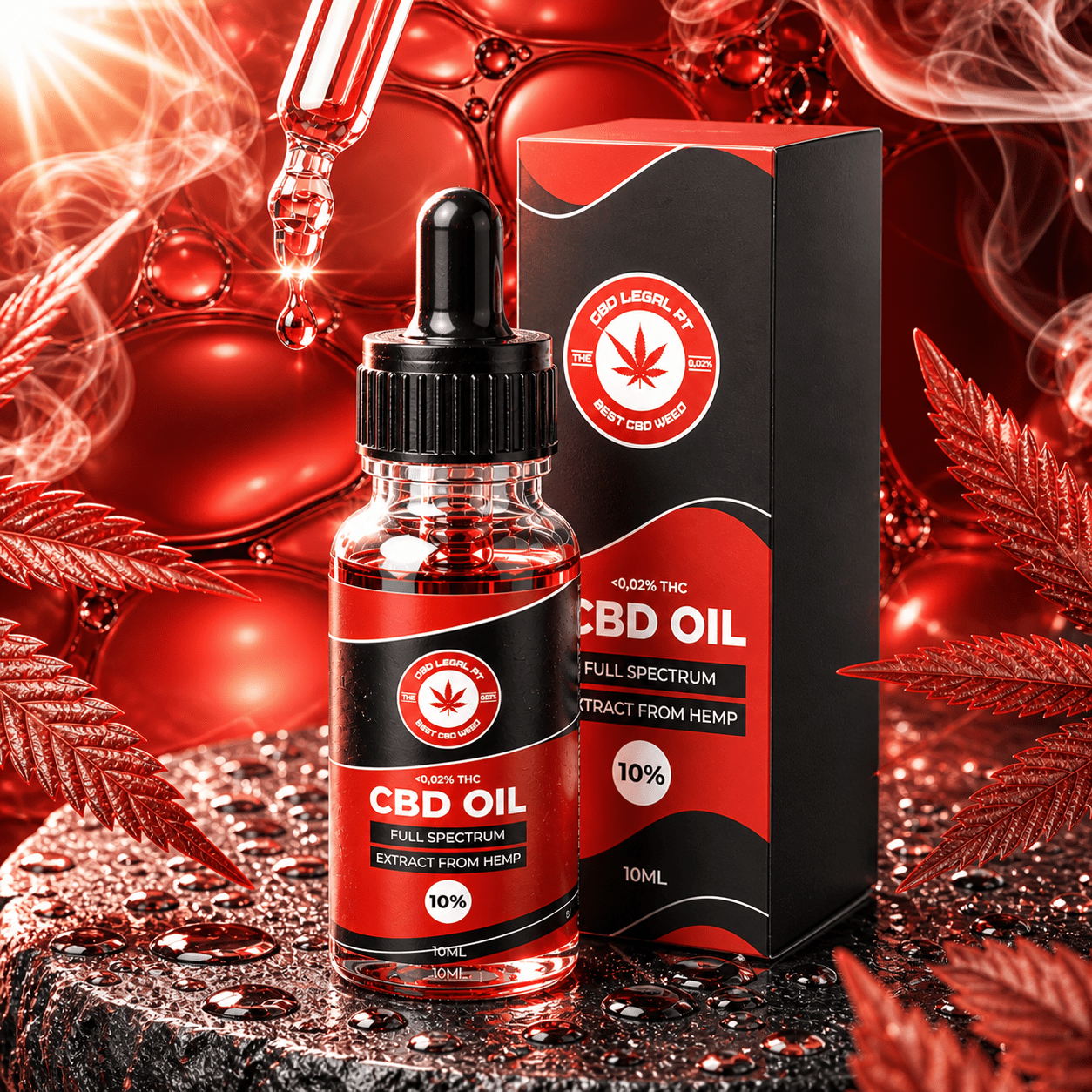 CBDLegalPT Óleos CBD huile CBD 10% 1 flacon full spectrum