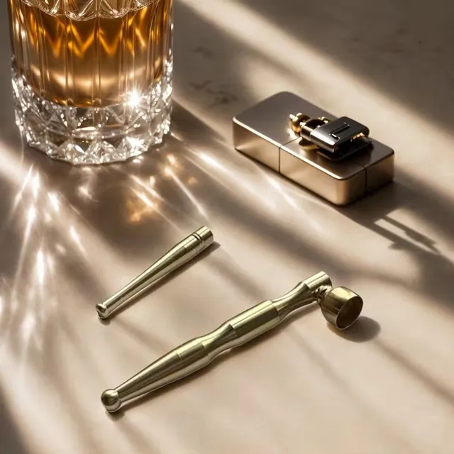 CBDLegalPT Parafernalia Pipe Gold Compacte Herbes