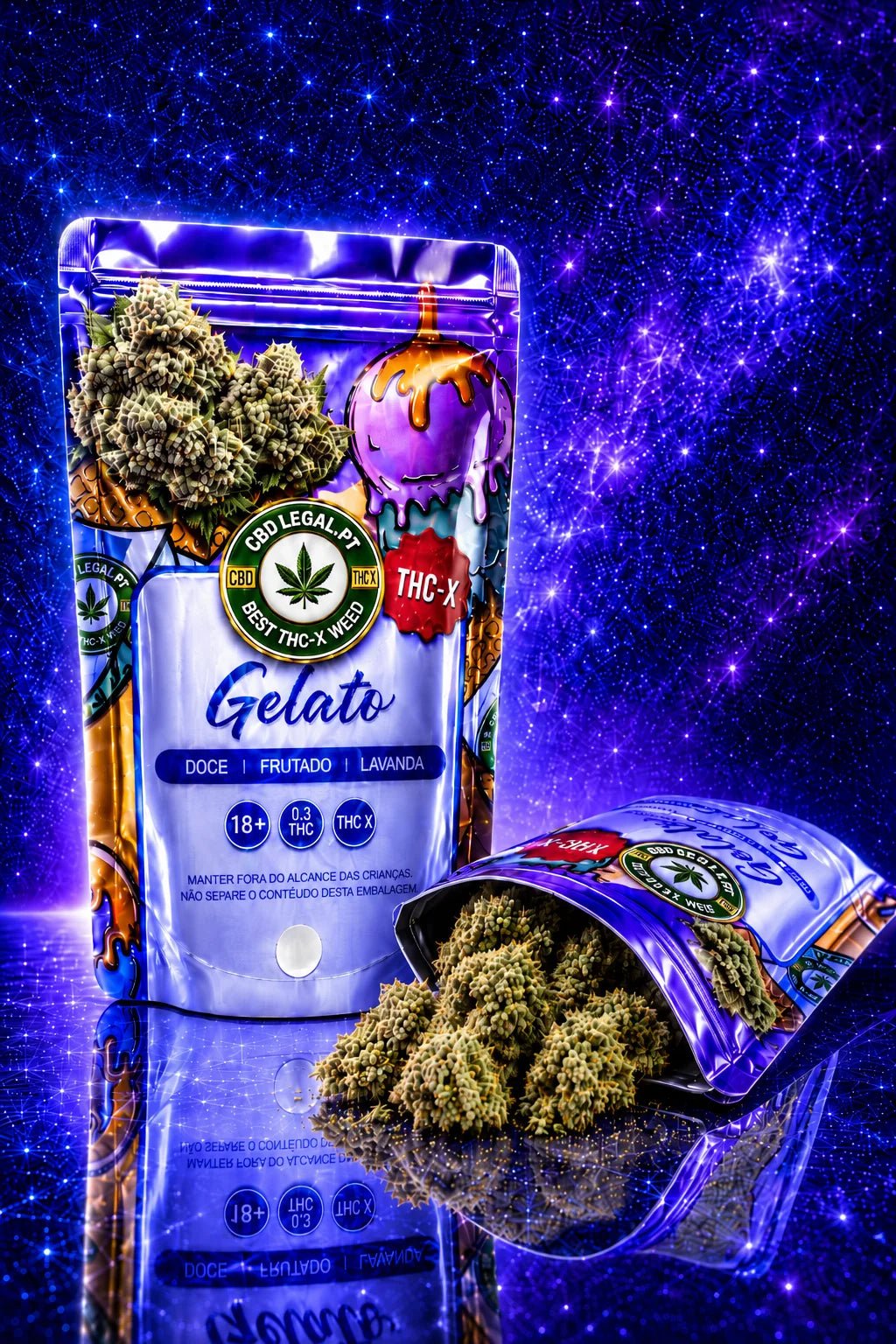 CBDLegalPT Flores THC-X Gelato fleur THC-X 3,5 g + 2 g