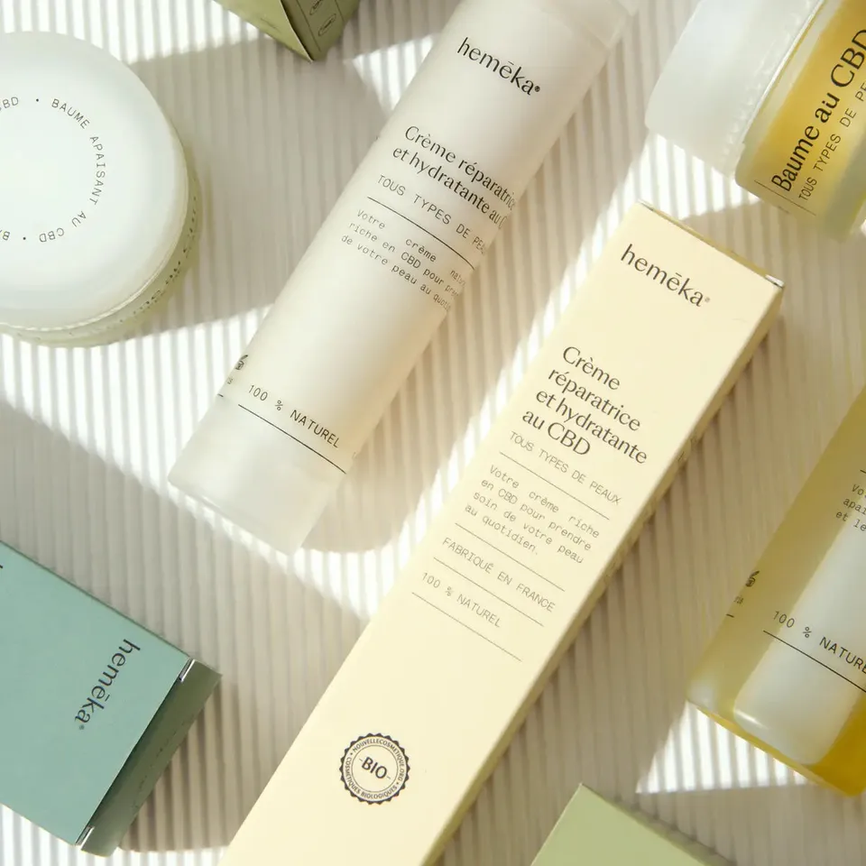 Hemēka Pack Trio cosmétiques soin CBD lot 3 articles