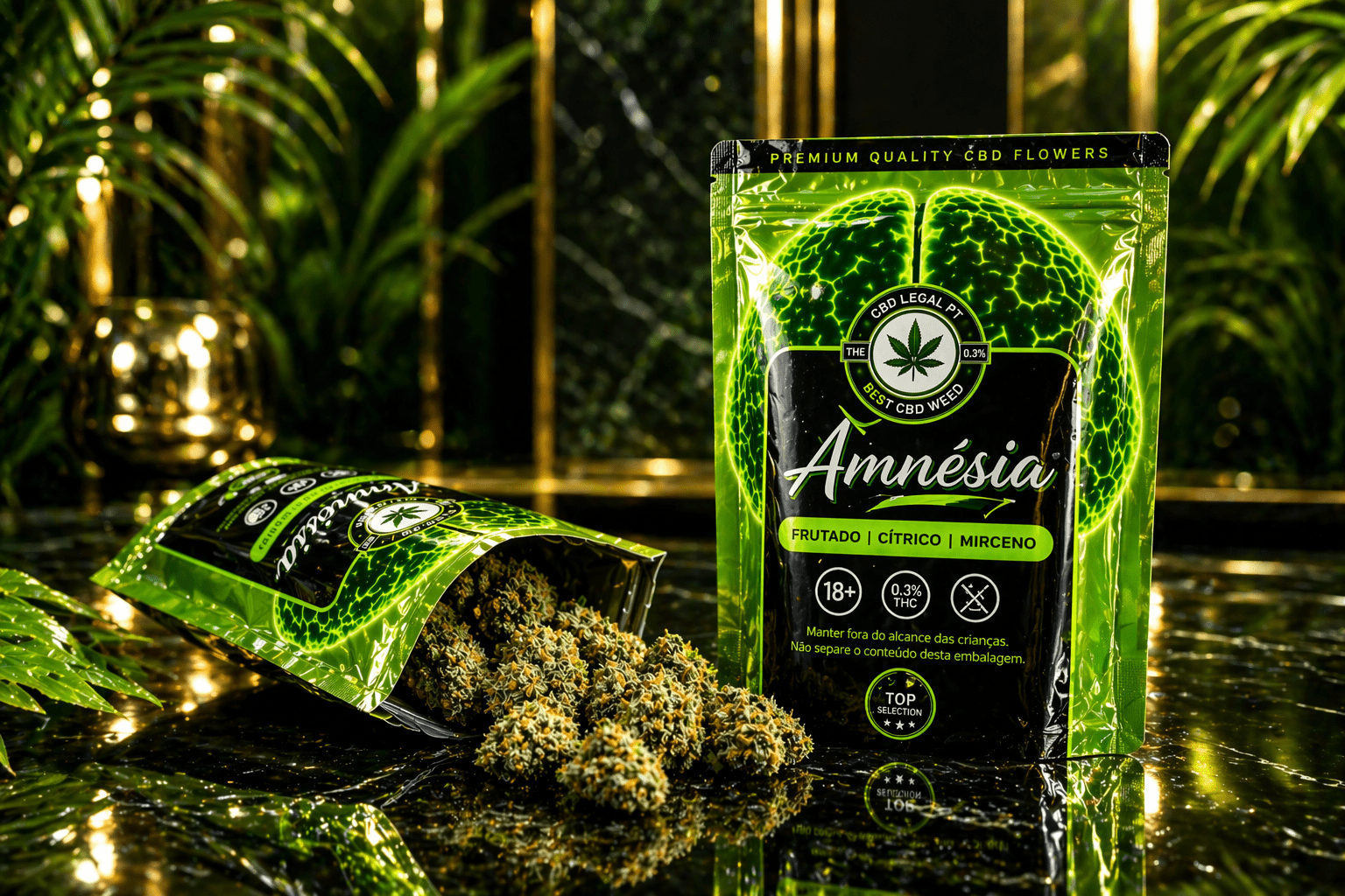 CBDLegalPT Flores CBD Fleur Amnésia 1 g fruitée