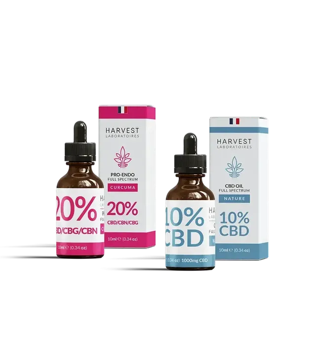Harvest Laboratories Pack CBD Endométriose coffret 2 huiles 10 ml