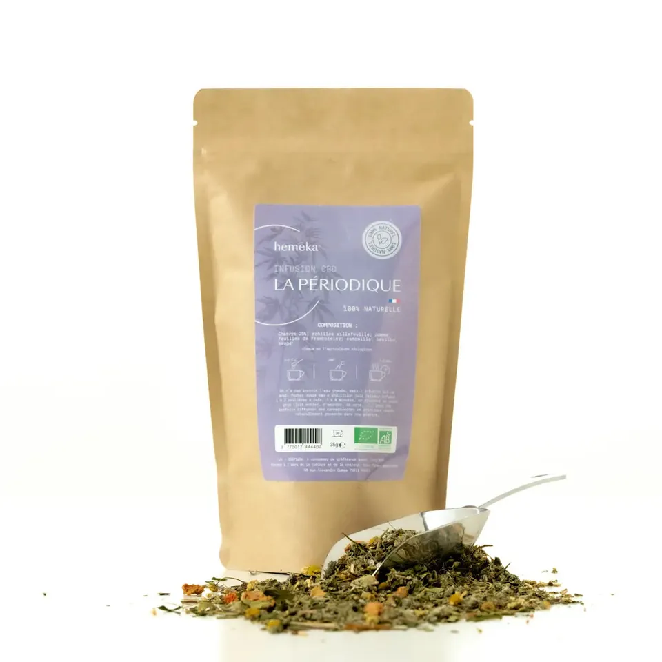 Hemēka La Périodique infusion CBD règles