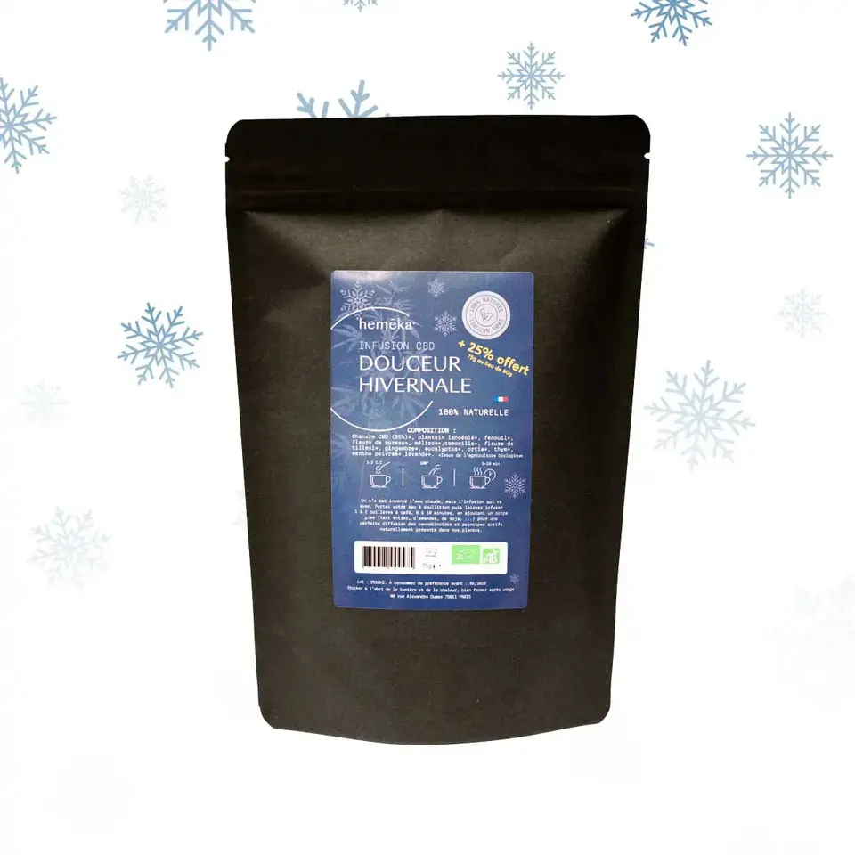 Hemēka Tisane et Infusion CBD Douceur Hivernale tisane maxi format