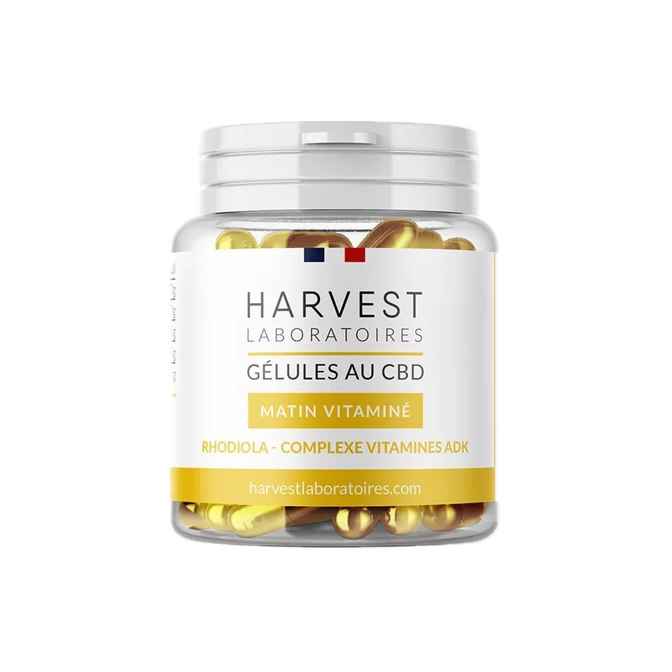 Harvest Laboratories Gélules CBD Matin Vitaminé 30 gélules ADK