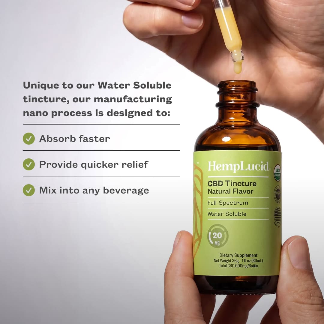 Hemplucid CBD Huile Hydrosoluble Naturel 600mg spectre complet