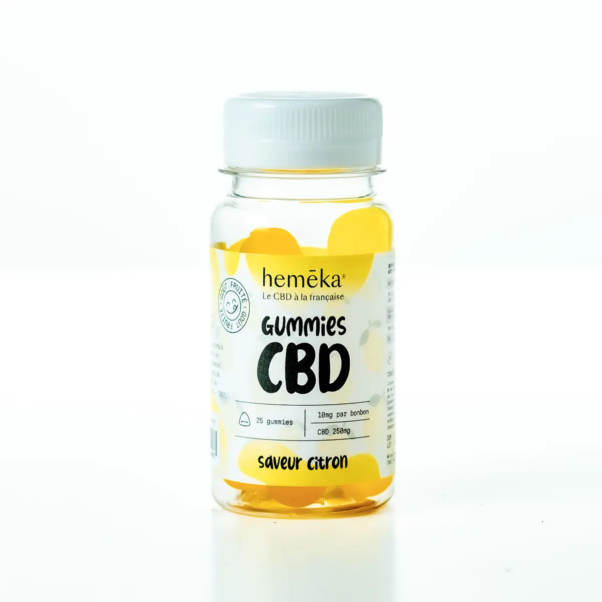 Hemēka Gummies CBD citron 10 mg 25 pièces