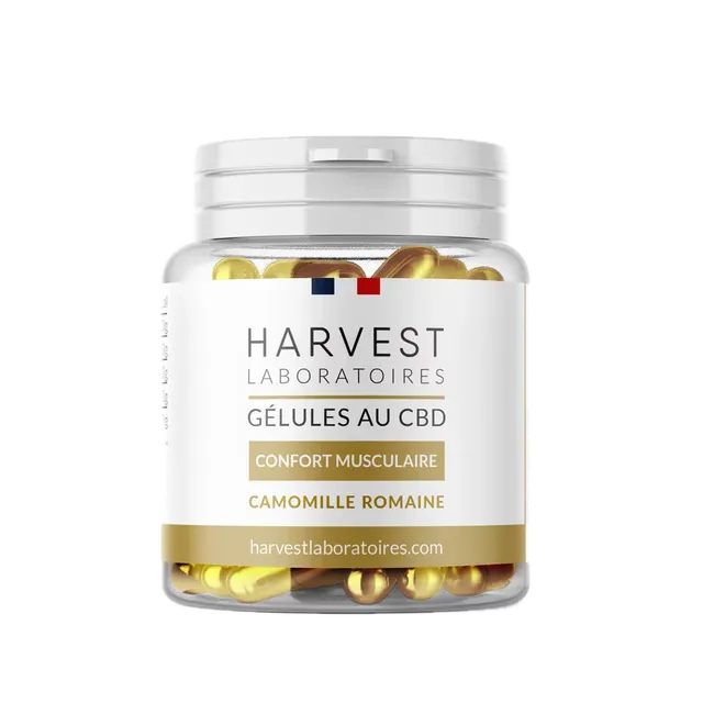 Harvest Laboratories Gélules CBD Confort Musculaire broad spectrum
