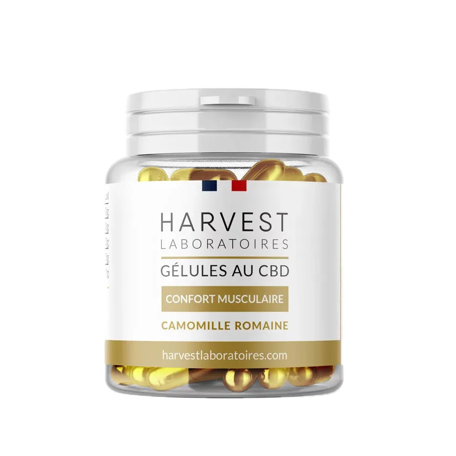 Harvest Laboratories Gélules CBD Confort Musculaire broad spectrum