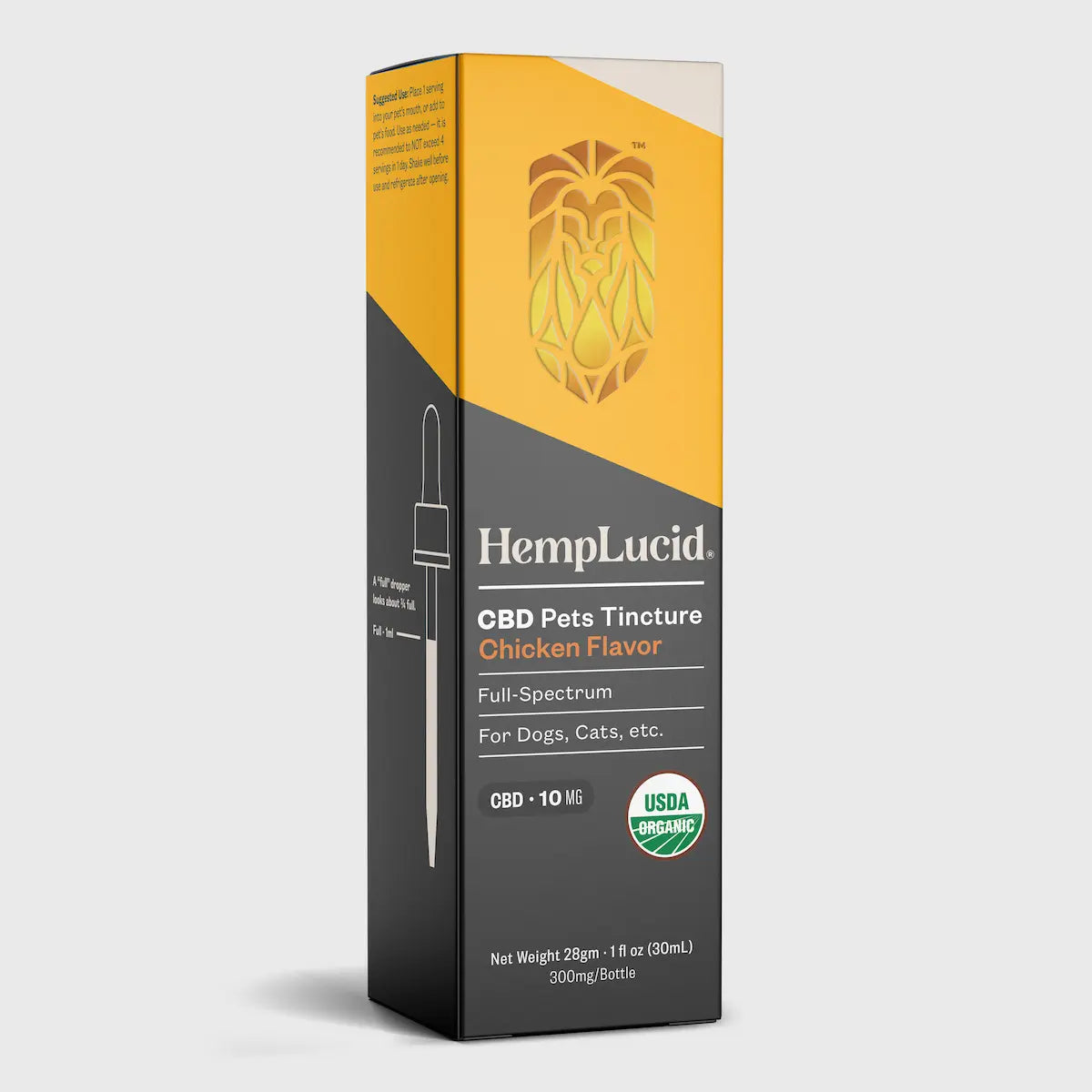 Hemplucid CBD huile chien 300 mg poulet full spectrum