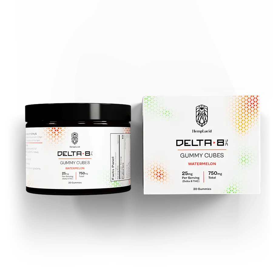 Hemplucid Delta 8 gummies THC pastèque 25 mg