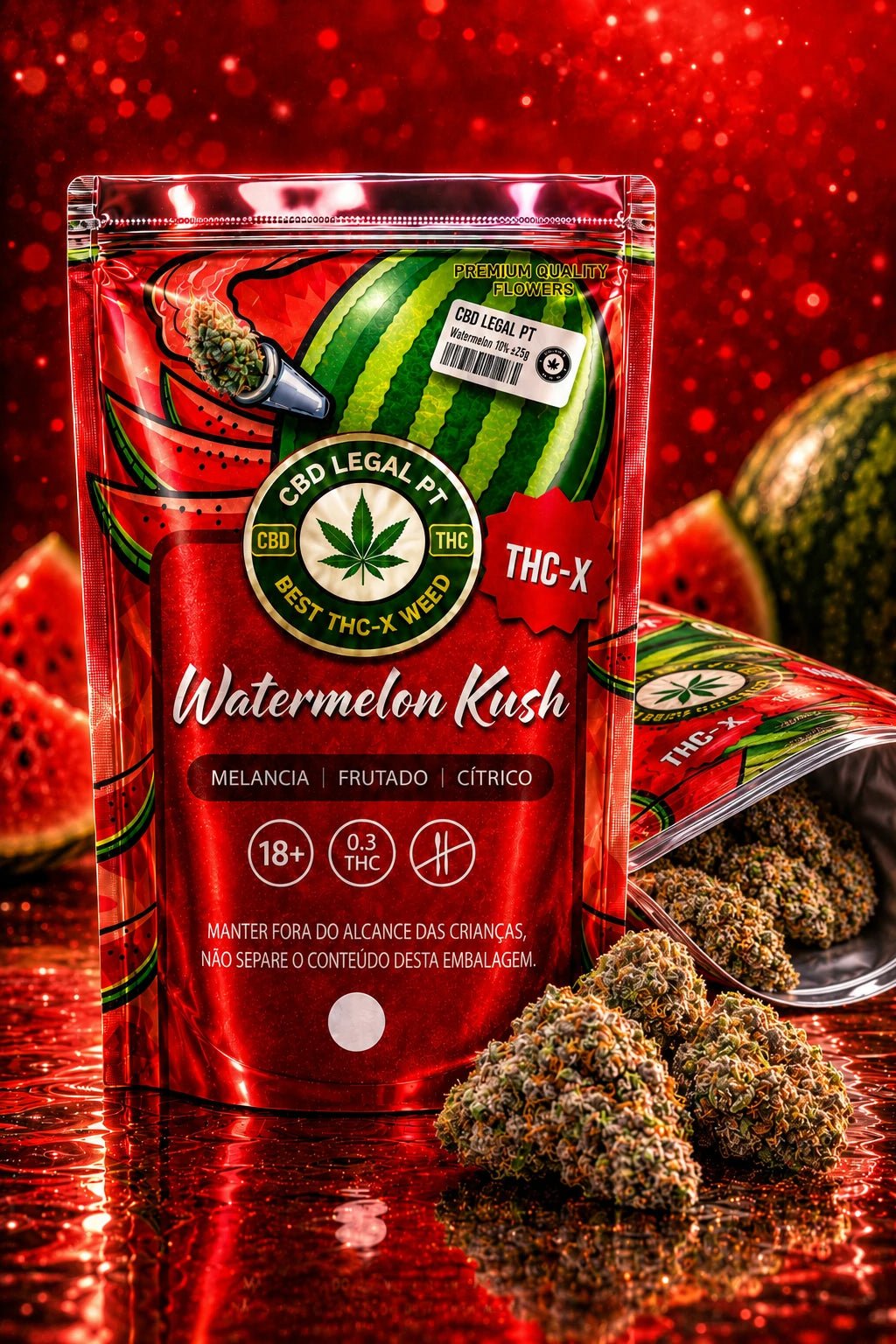 CBDLegalPT Flores THC-X Watermelon Kush fleur THC-X 3,5 g