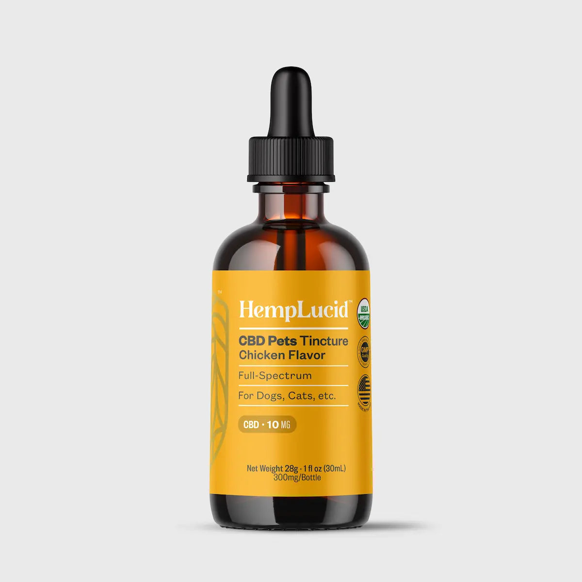 Hemplucid CBD huile chien 300 mg poulet full spectrum