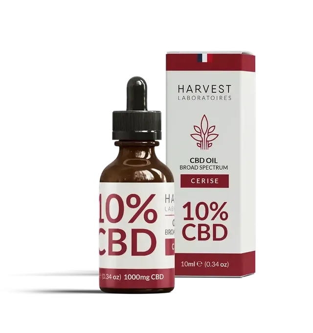 Harvest Laboratories Huile CBD Broad Spectrum 10% Cerise 10 ml