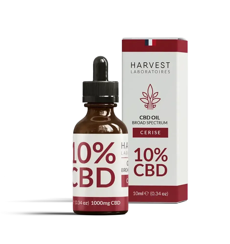 Harvest Laboratories Huile CBD Broad Spectrum 10% Cerise 10 ml