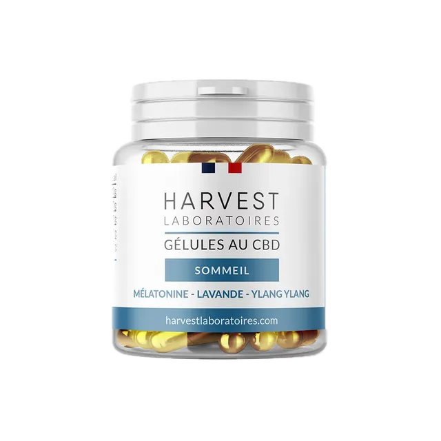 Harvest Laboratories Gélules CBD CBN Sommeil mélatonine 30