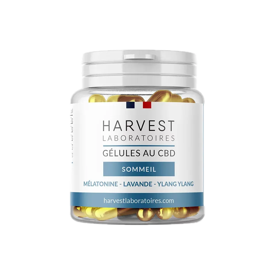 Harvest Laboratories Gélules CBD CBN Sommeil mélatonine 30