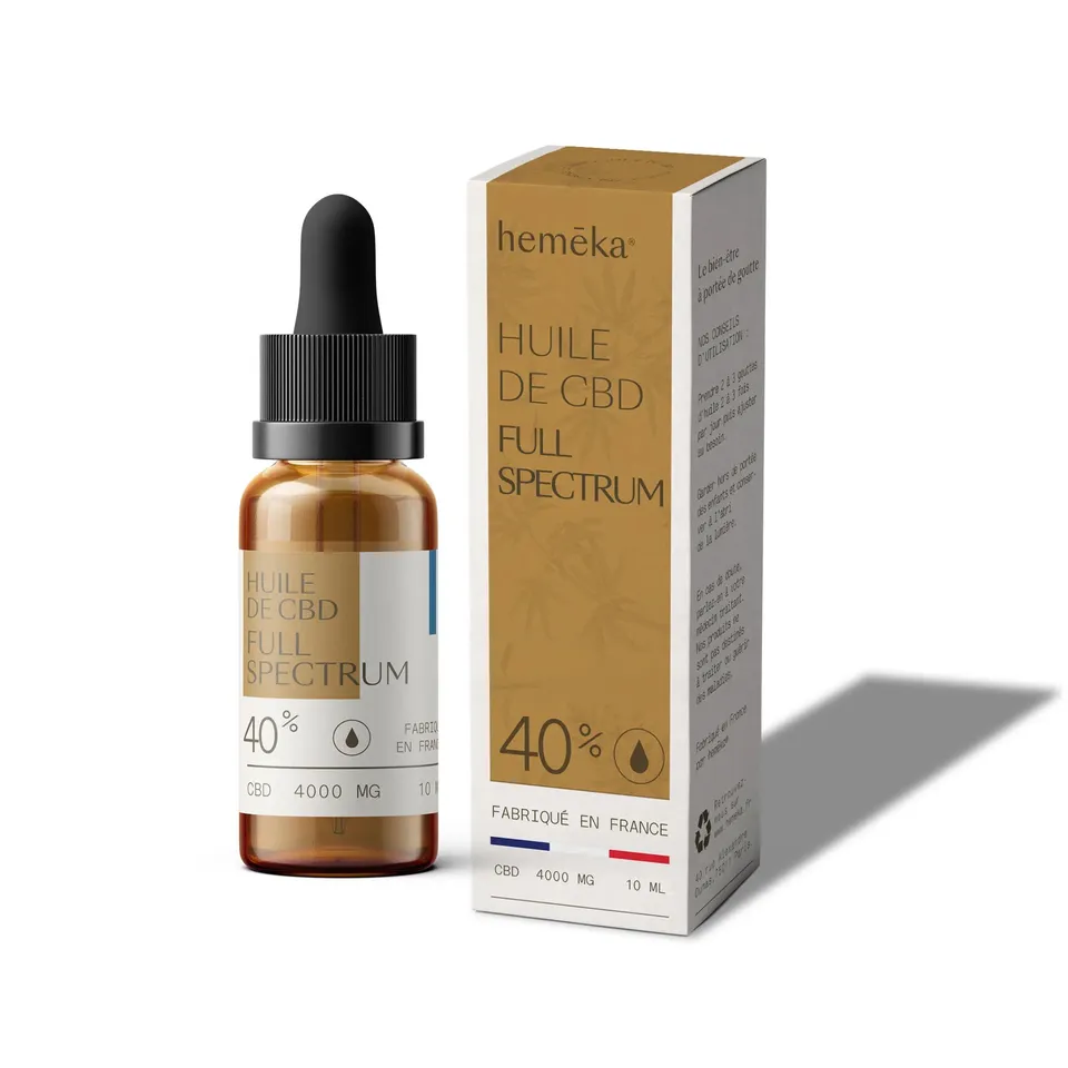 Hemēka Huile CBD Full Spectrum 40% 4000 mg forte