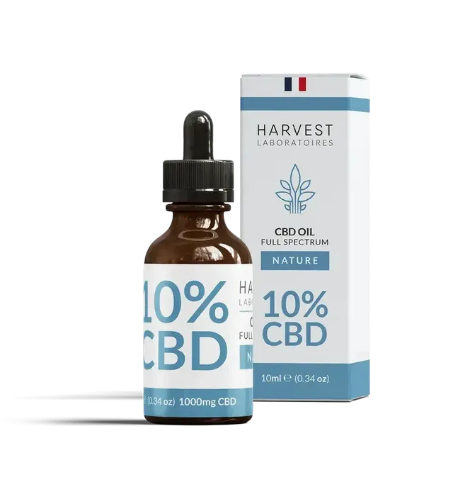 Harvest Laboratories Huile CBD 10% Full Spectrum 10 ml naturel