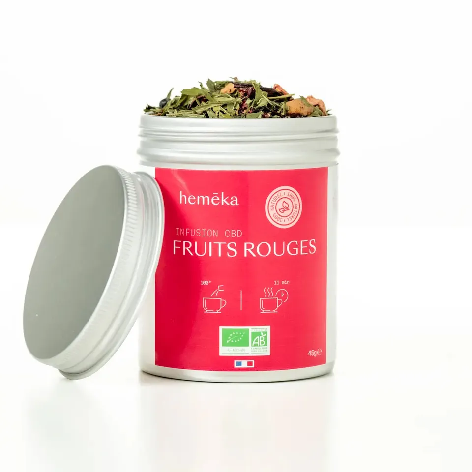Hemēka Infusion CBD Fruits Rouges tisane 45 g