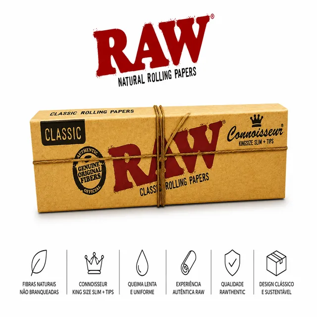 CBDLegalPT Parafernalia RAW King Size Slim + Tips
