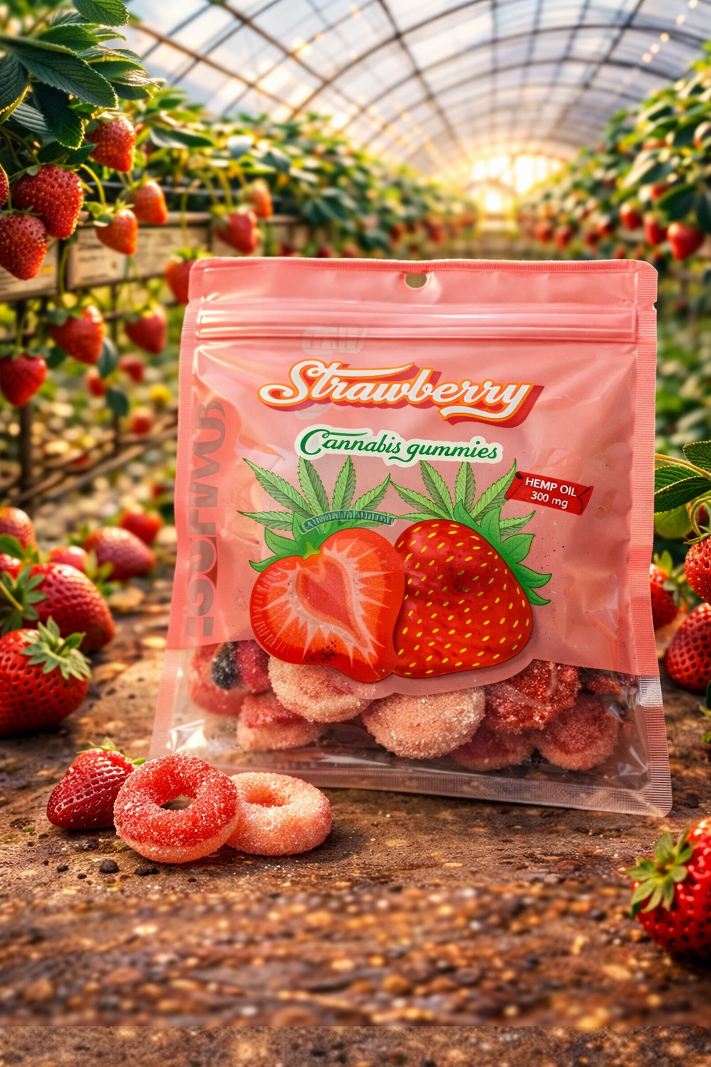 CBDLegalPT Bien-Être CBD gummies fraise 1 paquet sucré