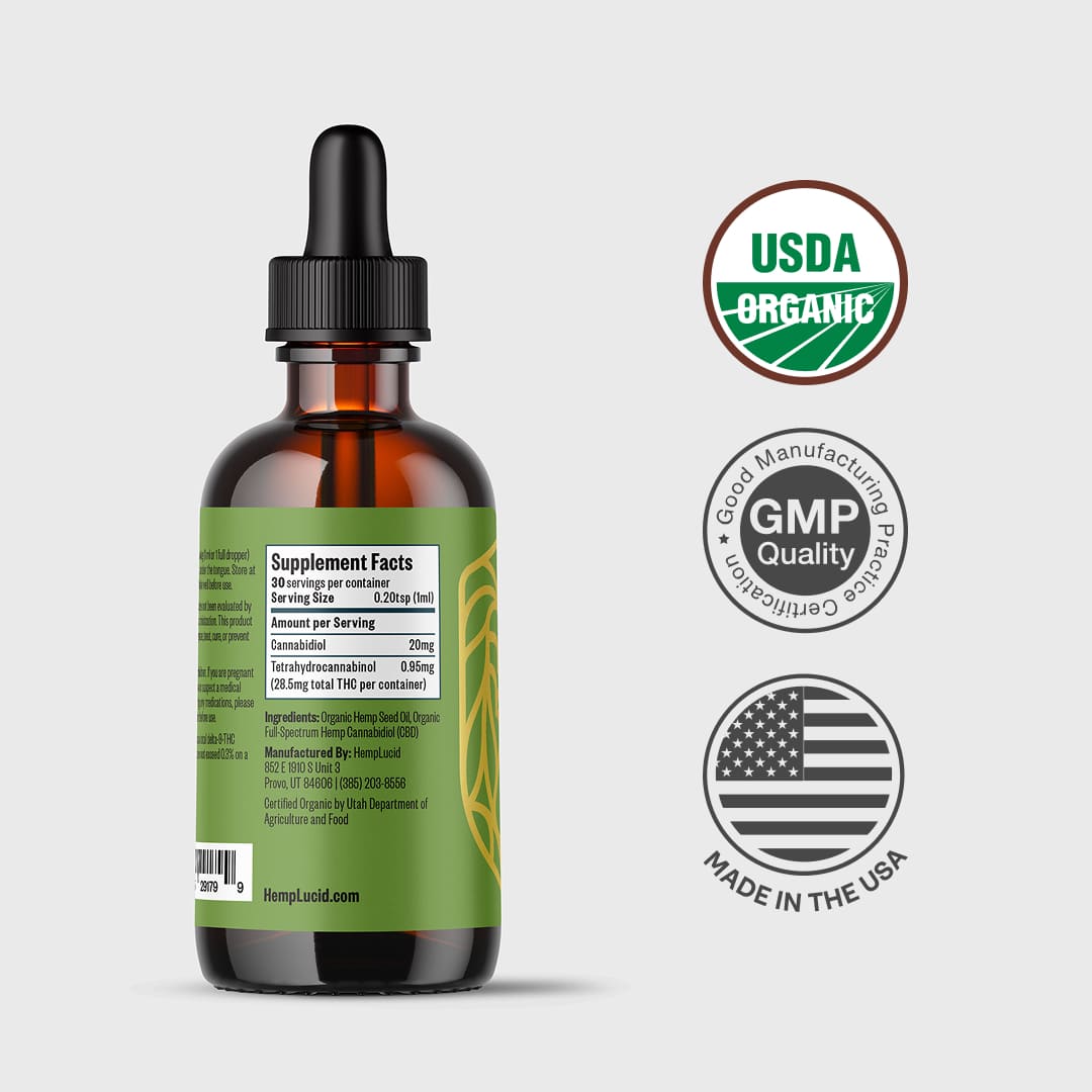 Hemplucid CBD huile bio 600 mg graine de chanvre