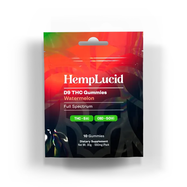 Hemplucid THC & Cannabinoids Delta 9 gummies pastèque 10 pièces