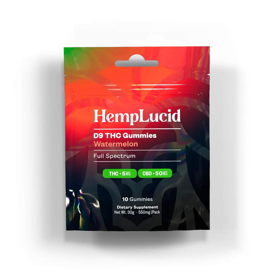 Hemplucid THC & Cannabinoids Delta 9 gummies pastèque 10 pièces