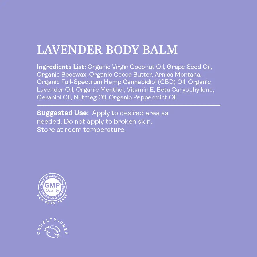 Hemplucid Body Balm baume CBD lavande full spectrum